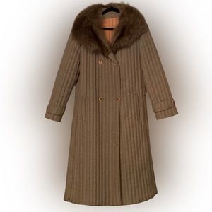 Vintage fur color all-weather coat. US 12